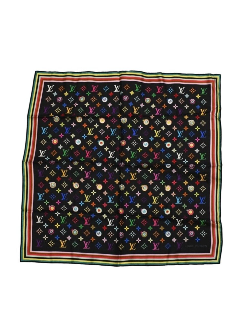 Louis Vuitton I Love Monogram Scarf Multicolor Noir Black